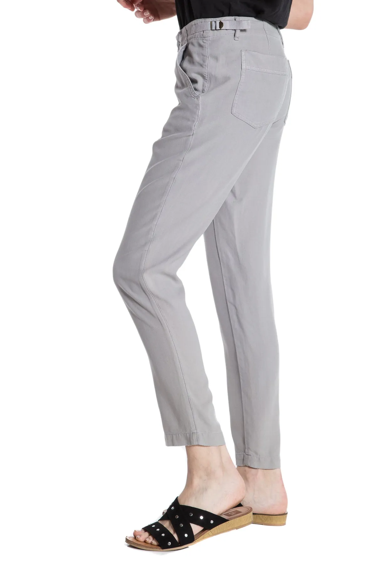 100% Silk relaxed pants in Paloma