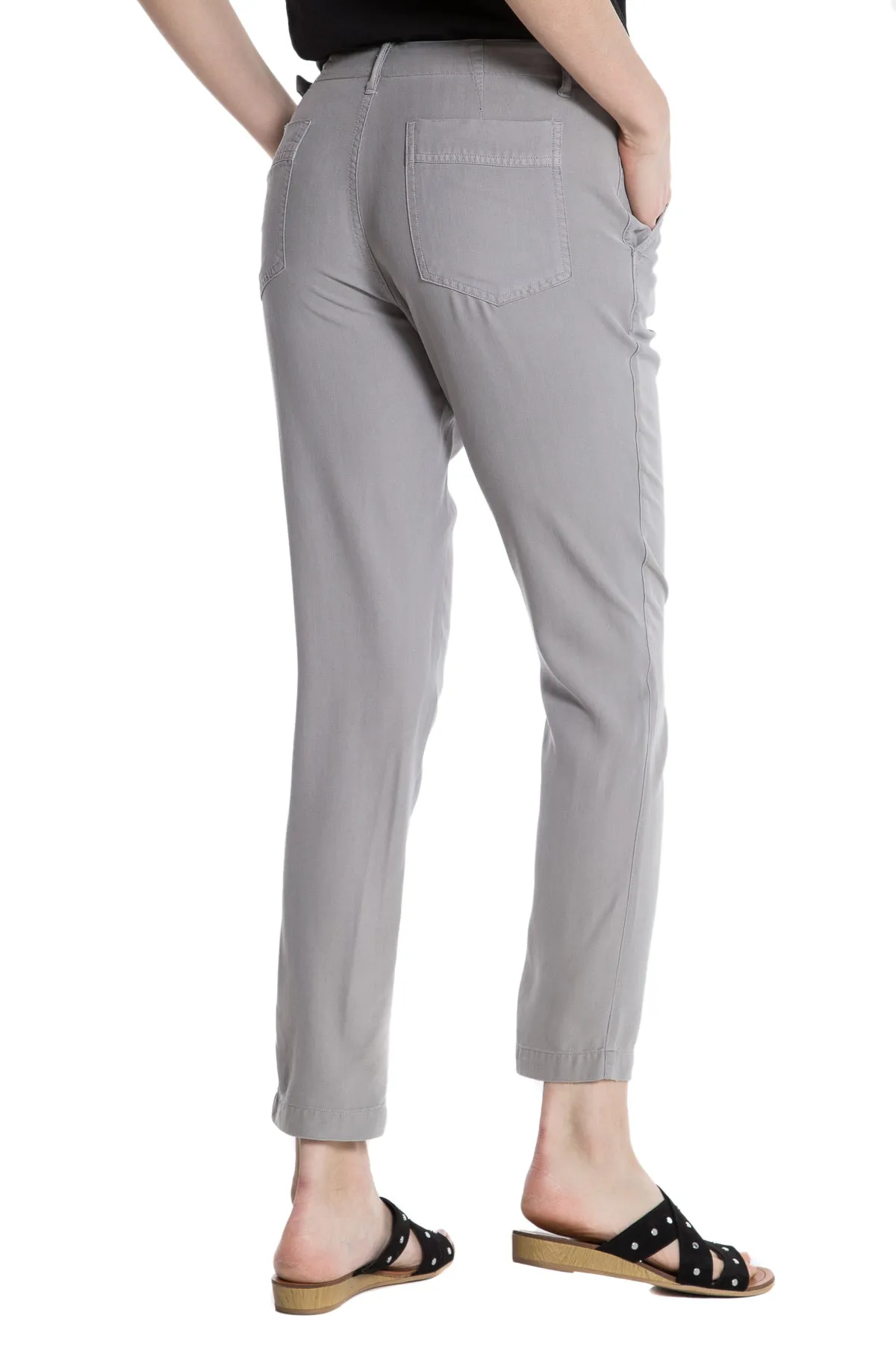 100% Silk relaxed pants in Paloma