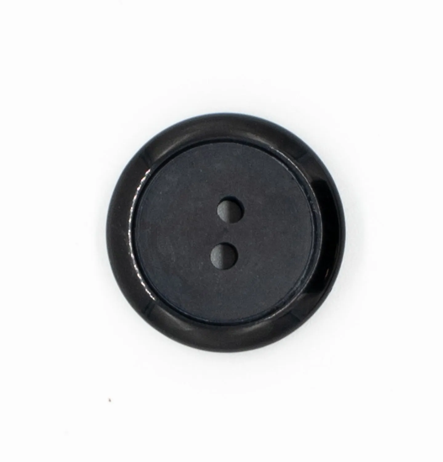 2 Hole Shiny Rim/Matt Centre Button