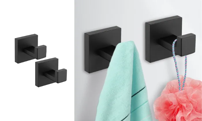 2 Pcs Bathroom Wall Hooks