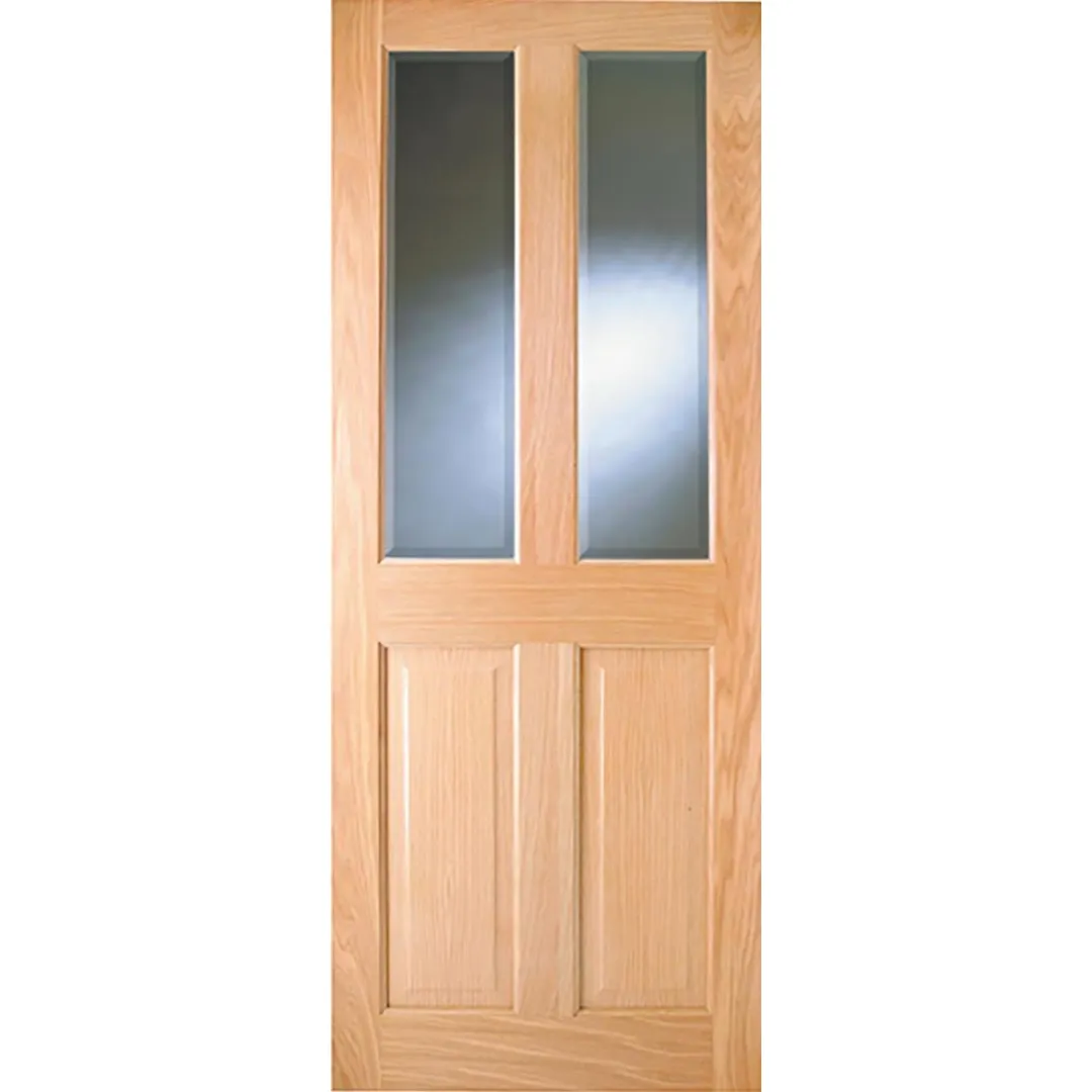 Addison Pre-Fin Oak Bev Glass Door