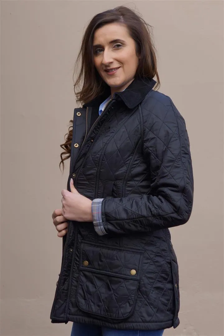 Barbour Beadnell Ladies Polarquilt Jacket - Black LQU0471BK91