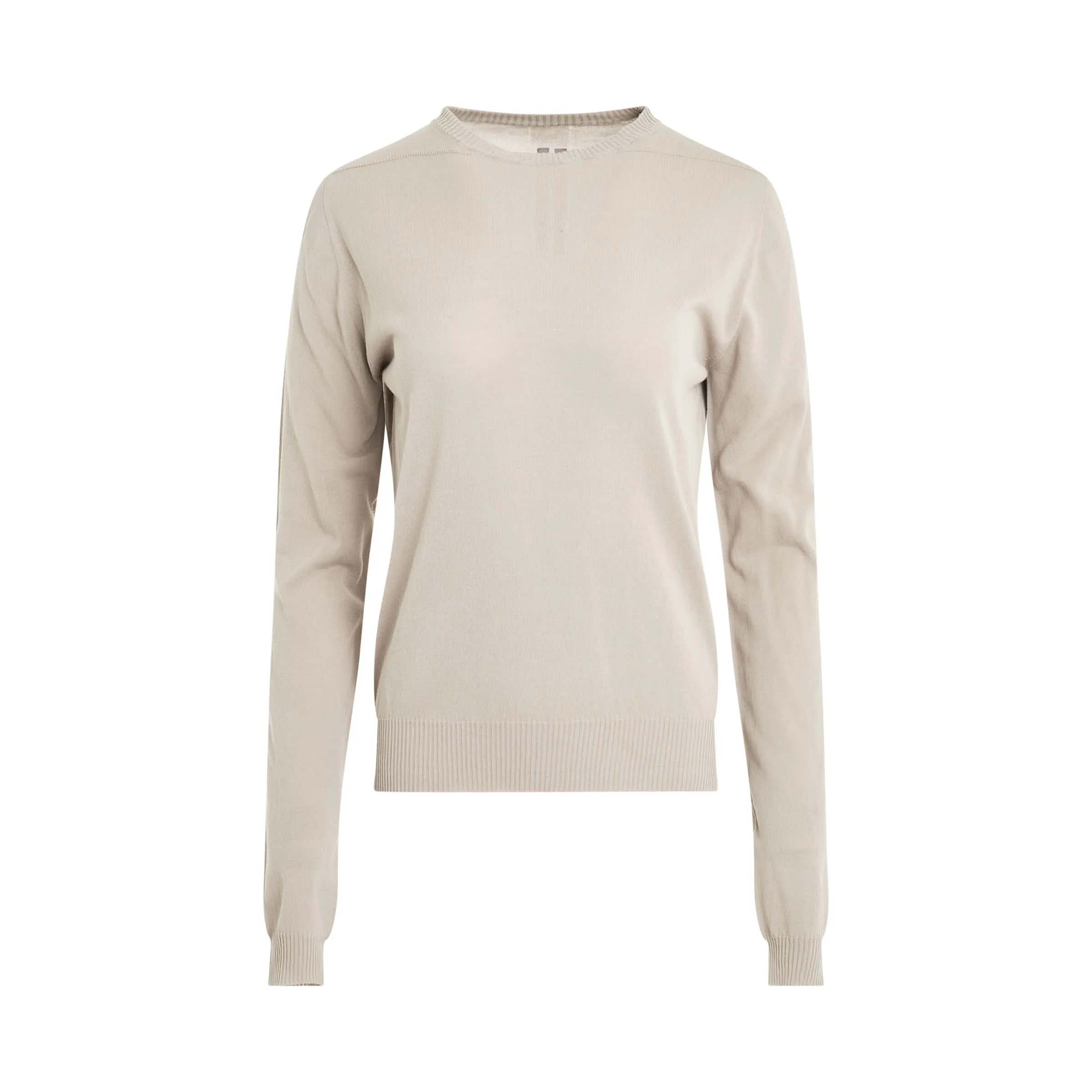 Biker Level Round Neck Sweater in Pearl