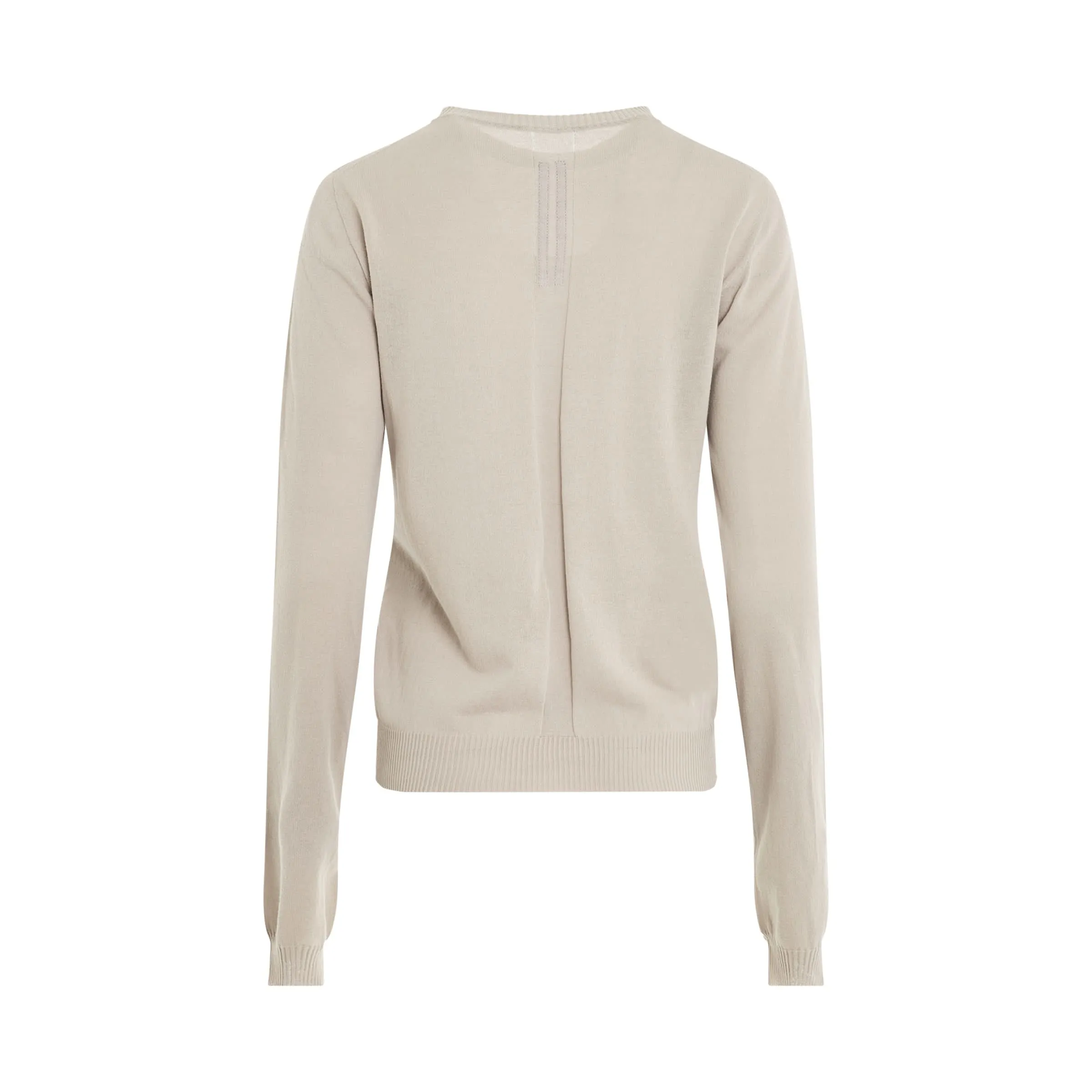 Biker Level Round Neck Sweater in Pearl