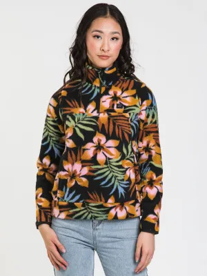 BILLABONG BOUNDARY MOCK 1/2 ZIP - ALL OVER FLOWER PRINT - CLEARANCE