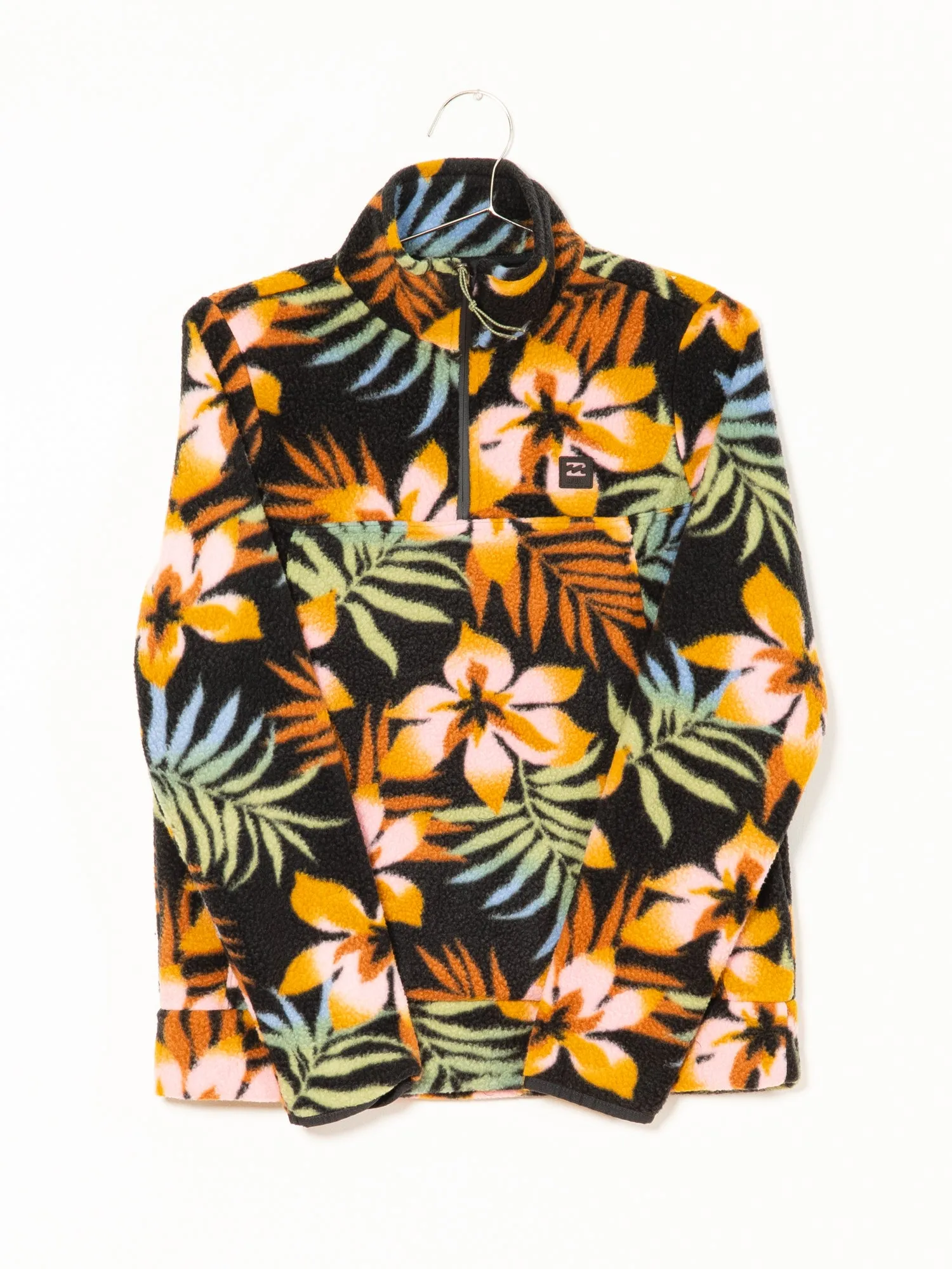 BILLABONG BOUNDARY MOCK 1/2 ZIP - ALL OVER FLOWER PRINT - CLEARANCE