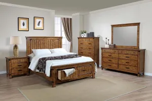 Brenner 4-Piece Storage Bedroom Set Rustic Honey Queen