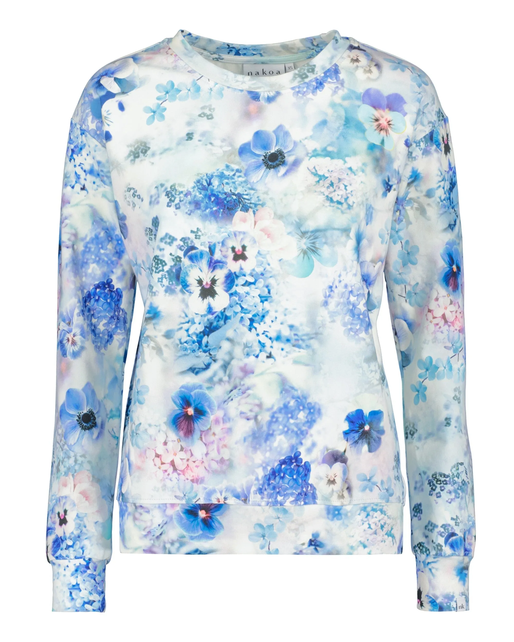 Casual Chic Print Shirt Lush Blue