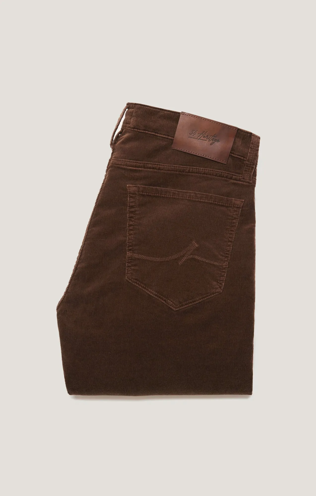 Charisma Relaxed Straight Pants in Brown Cord