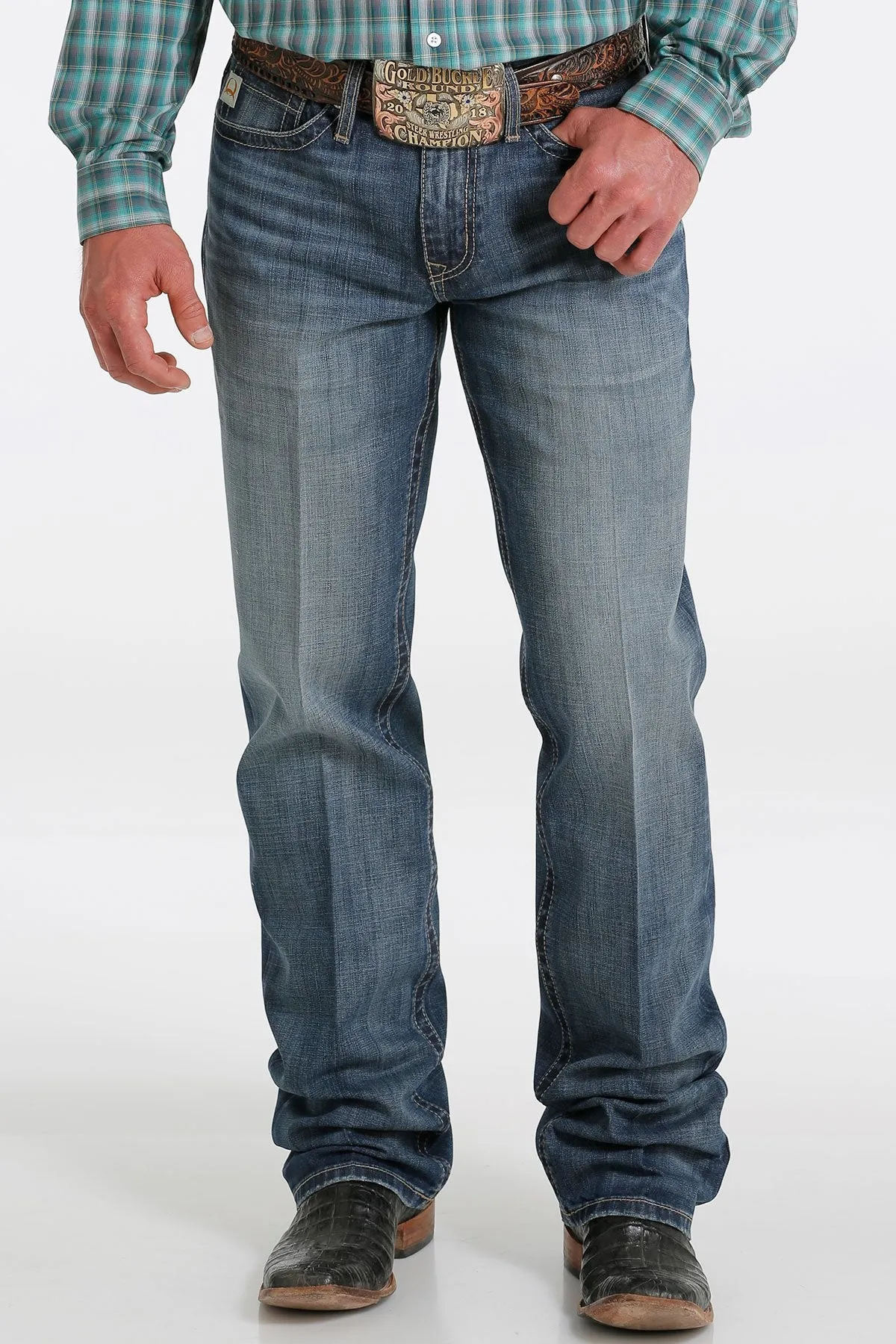 CINCH GRANT MEN'S RELAXED FIT - DARK STONEWASH - DENIM JEANS - MB56937001