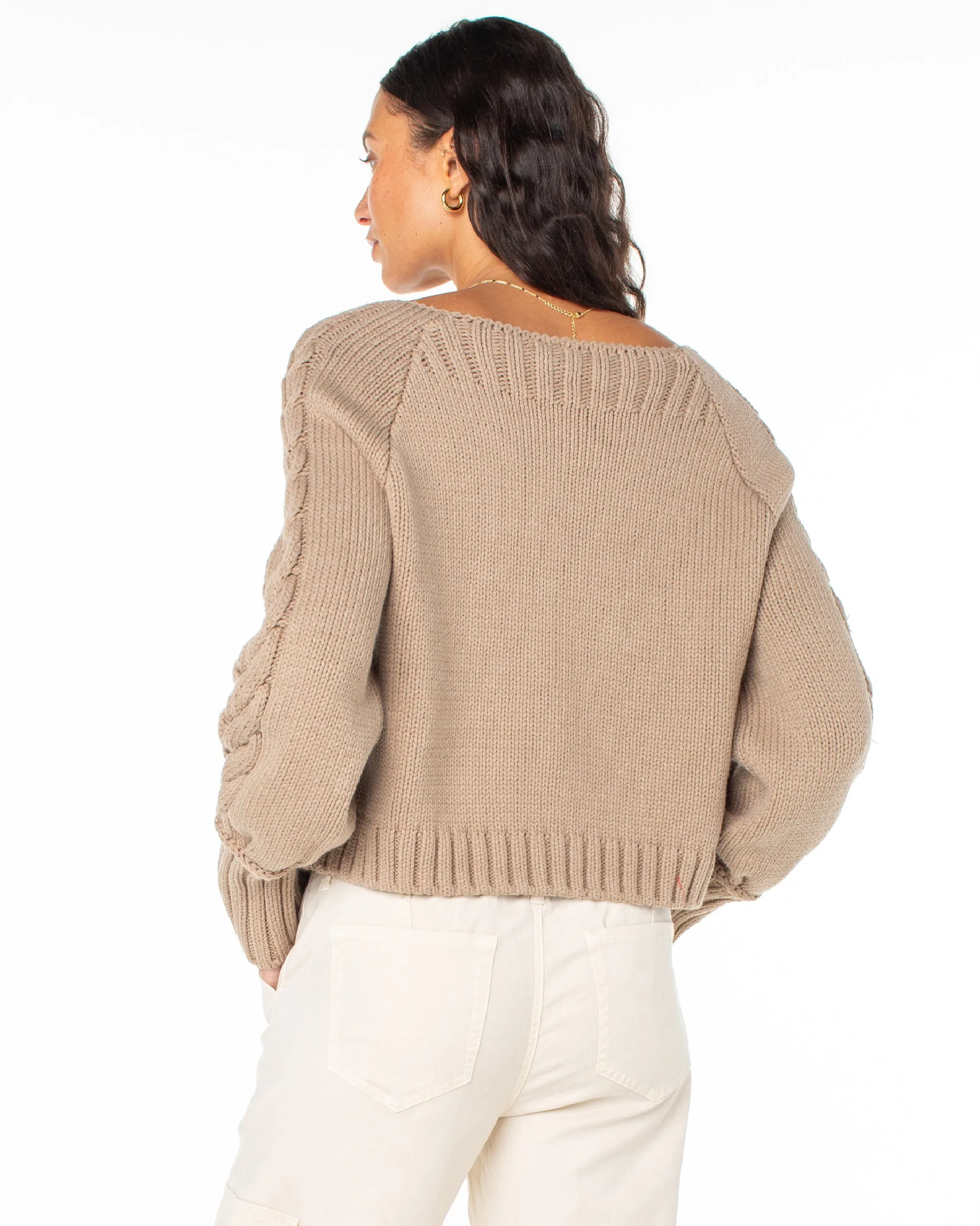 Day Dream Boat Neck Sweater - Warm Taupe