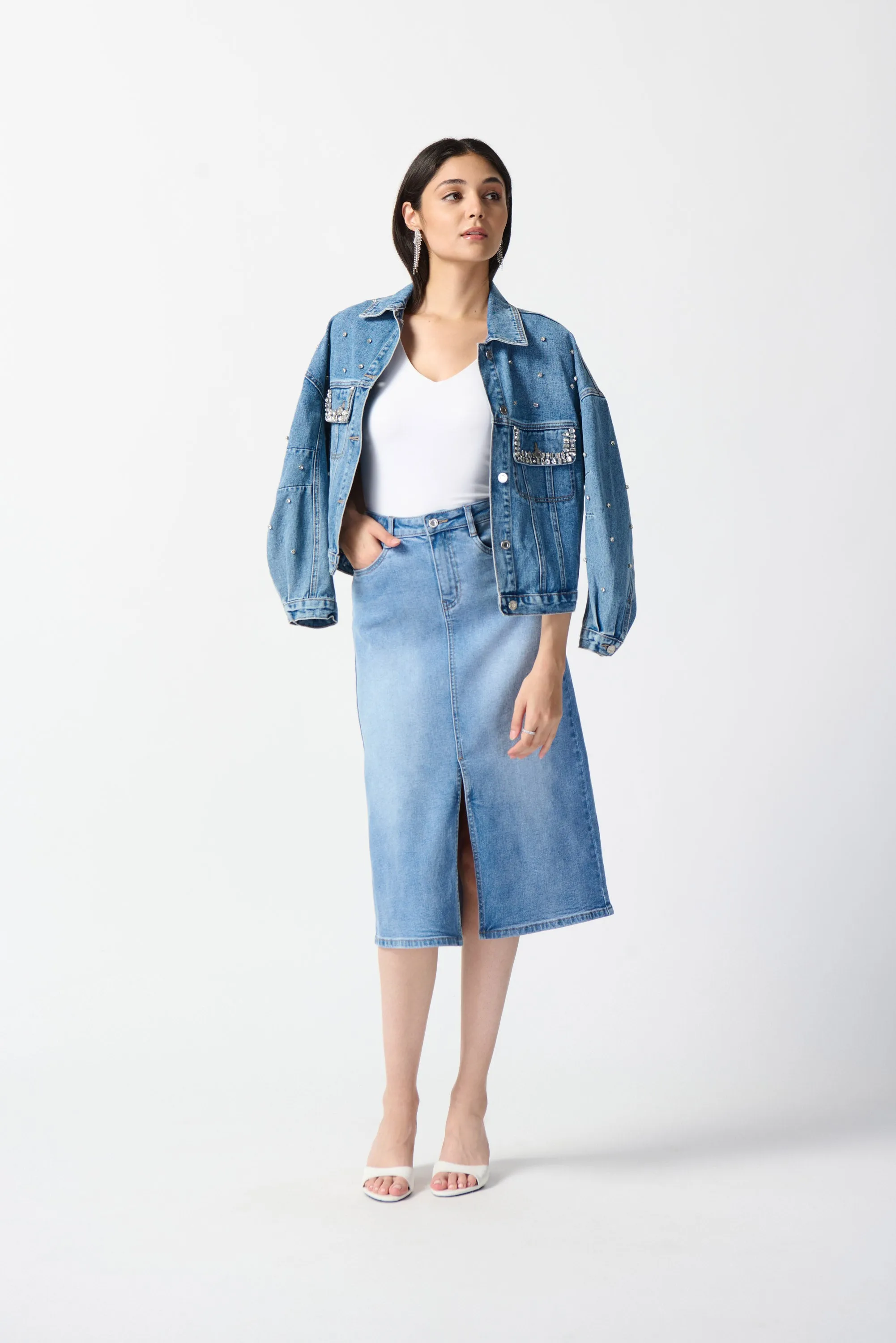 Denim A-Line Skirt