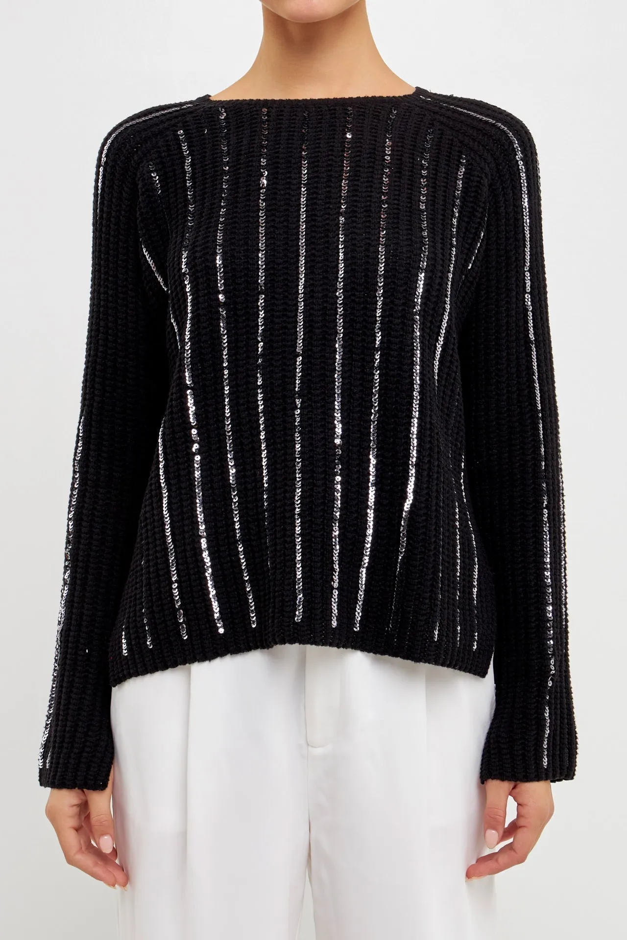 Endless Rose - Sequin Knit Sweater - Sale