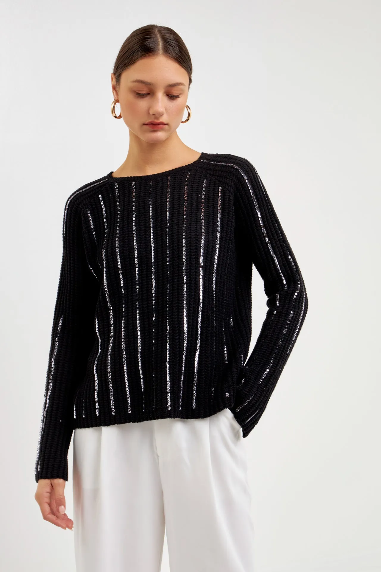 Endless Rose - Sequin Knit Sweater - Sale