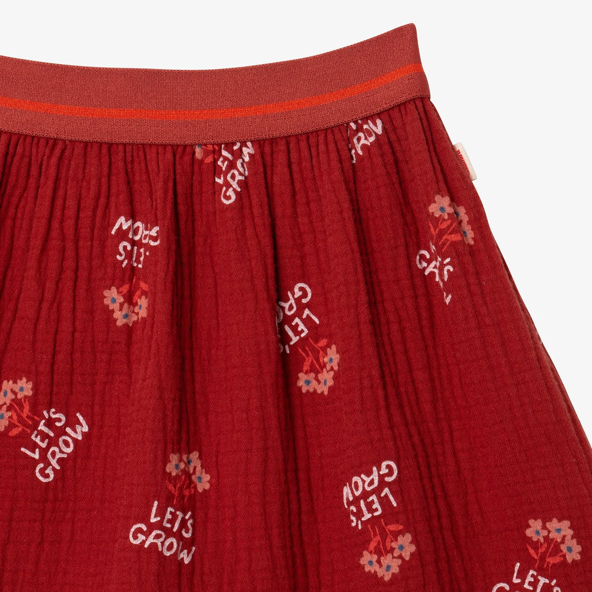 Girls' terracotta twirl skirt