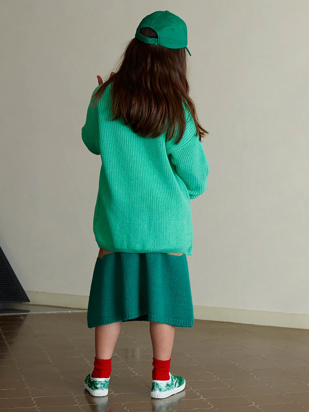 Green Boucle Skirt