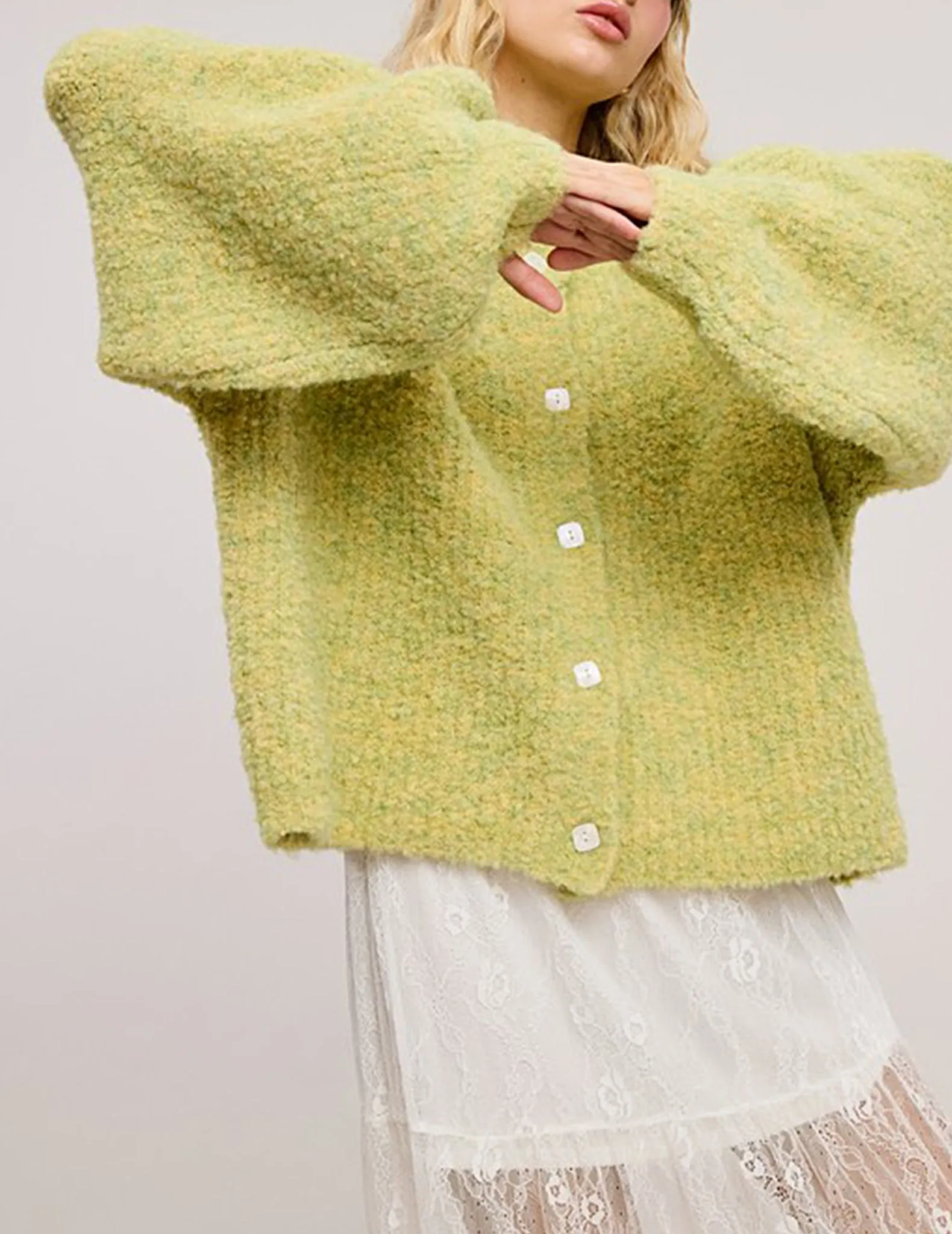 Keiko Marled Button Cardigan