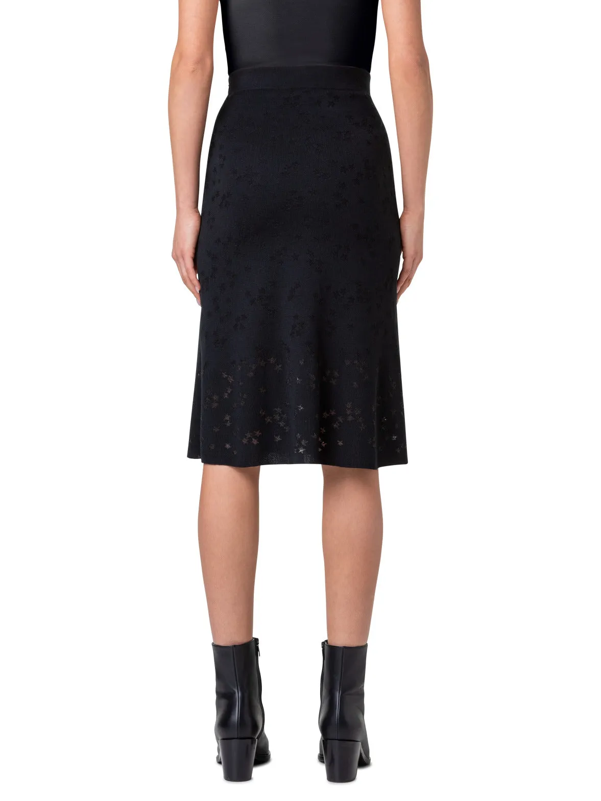 Knit Skirt with Star Intarsia