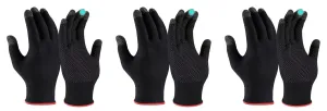 Kuber Industries Non-Slip Warm Five-Finger Touch screen Gaming Gloves (MH-TG001)- Black (Pack Of 3)