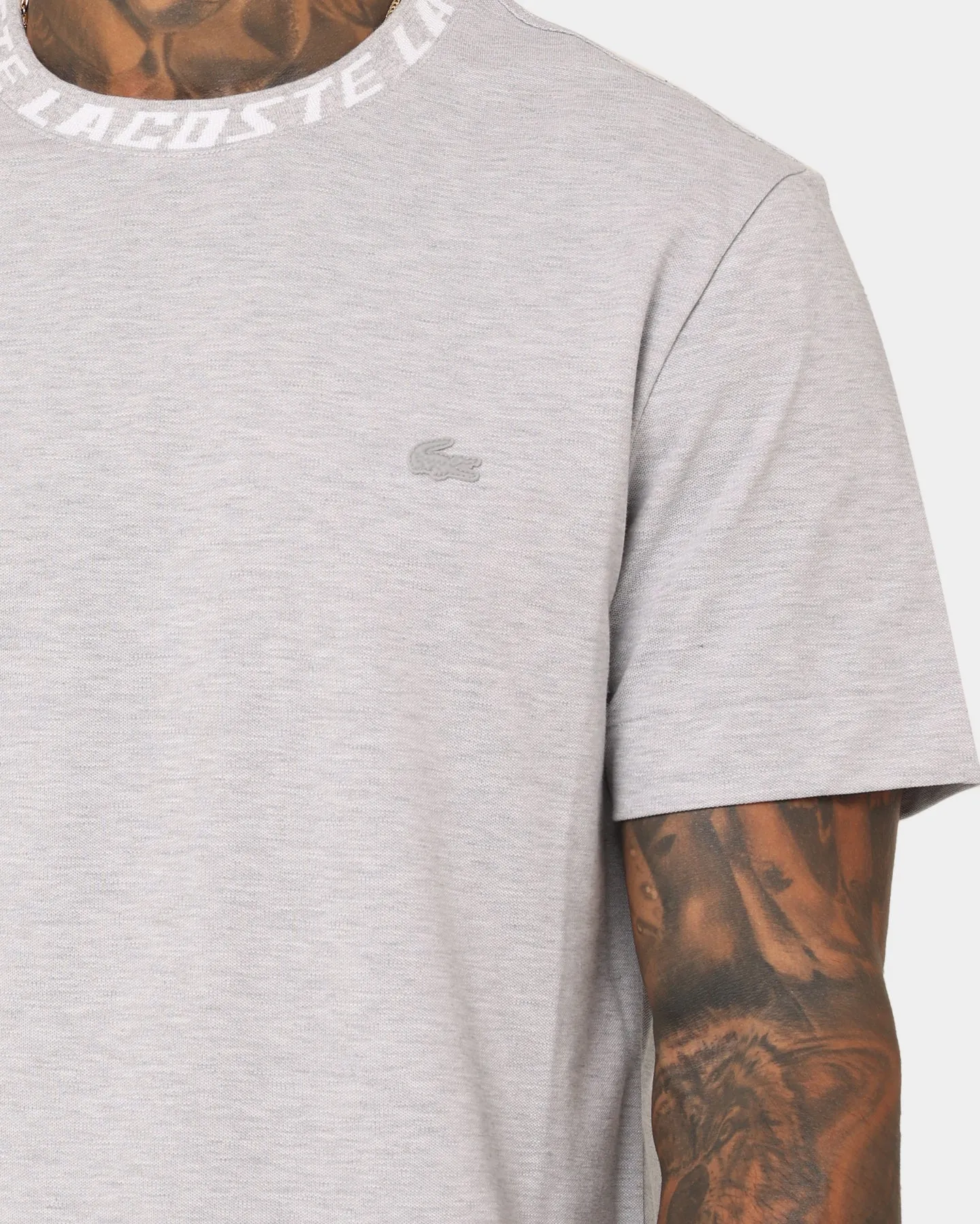 Lacoste Active Pique Tech T-Shirt Silver Chine