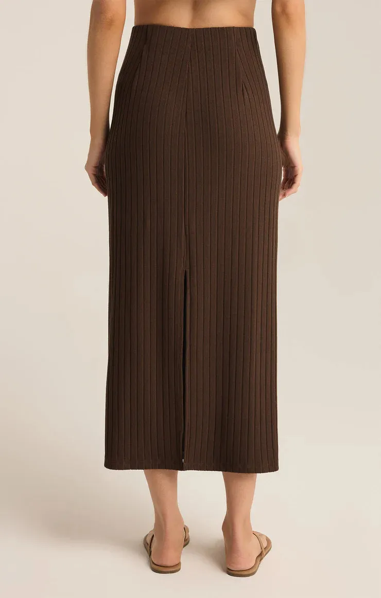 Louisa Rib Midi Skirt