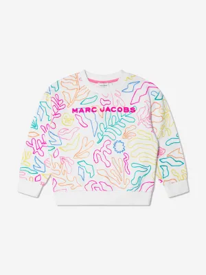 MARC JACOBS Girls Embroidered Sweatshirt in White