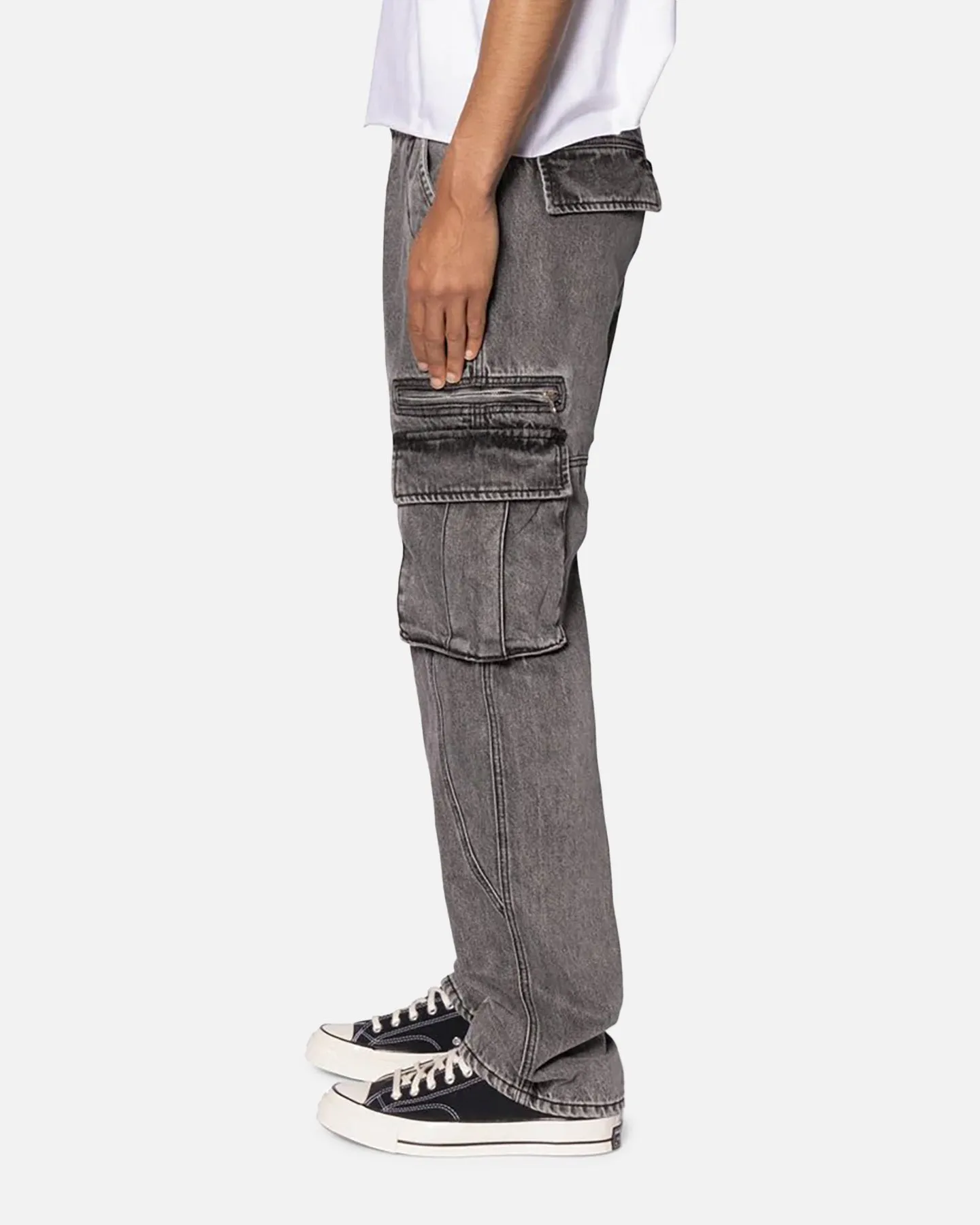 MNML V652 Owl Grey Cargo Pants Grey