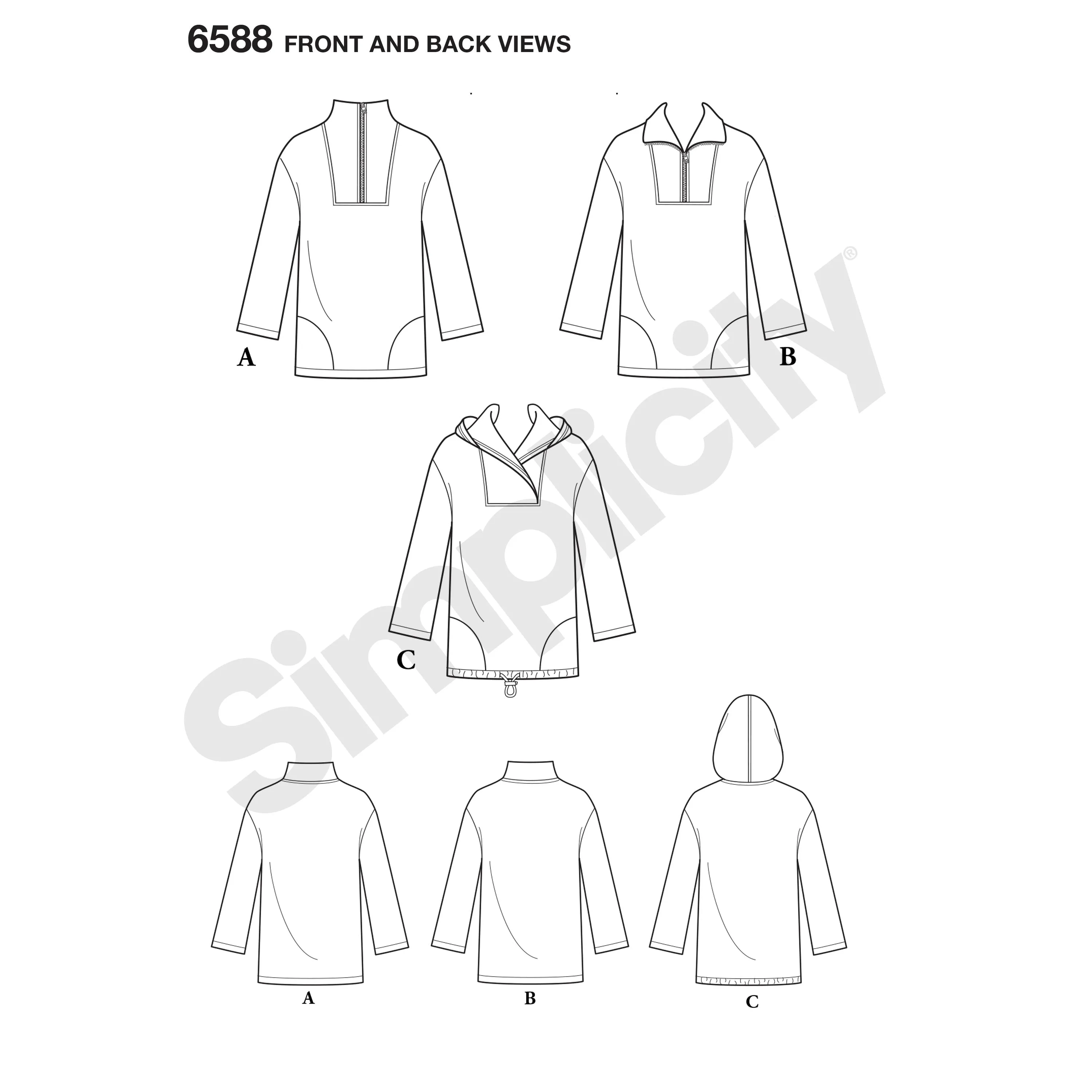 Newlook Pattern 6588 Unisex Tops