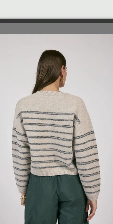 OPEN WINDOWS STRIPED PULLOVER