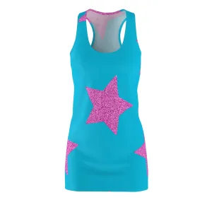 Pink Stars - Inovax Women's Cut & Sew Racerback Dress