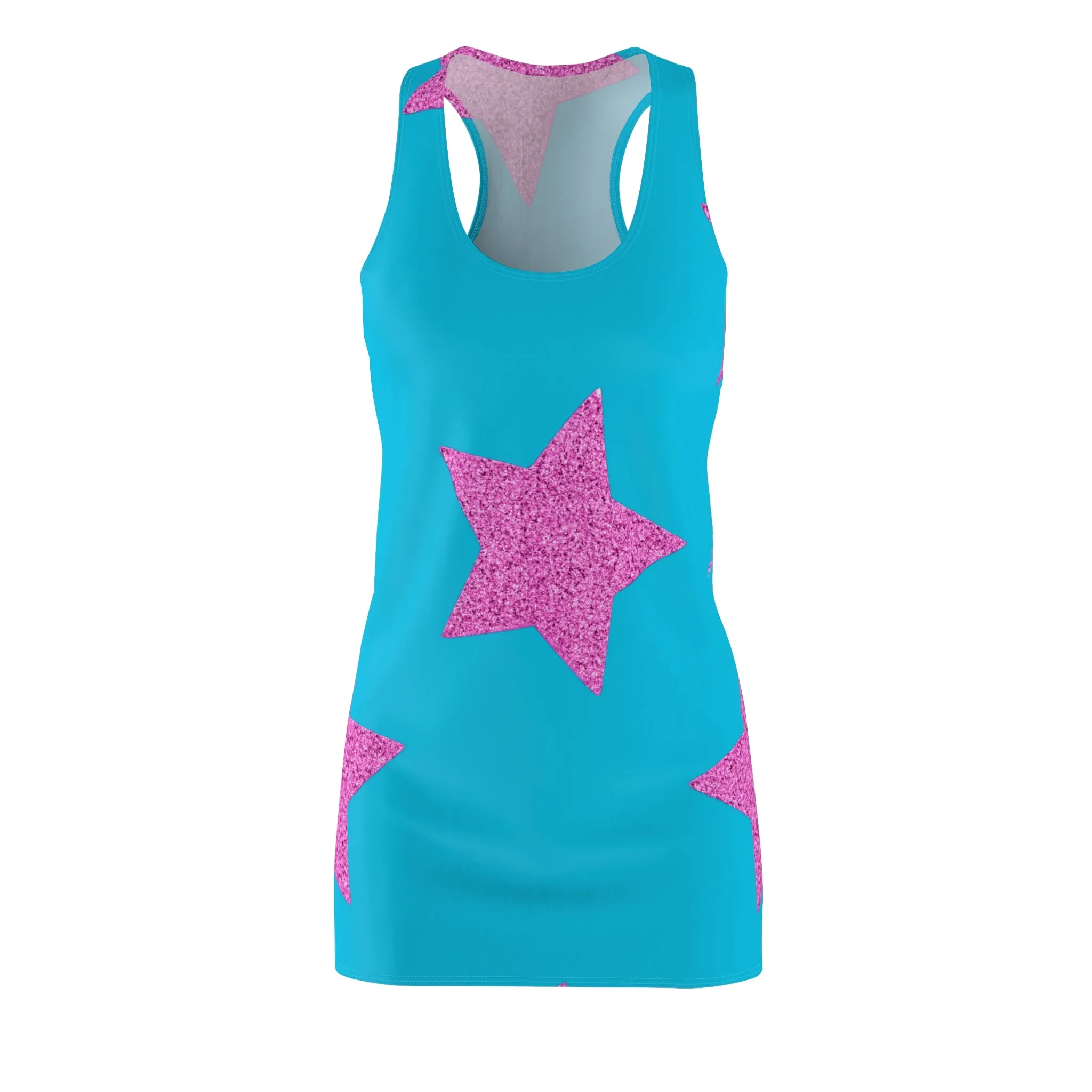 Pink Stars - Inovax Women's Cut & Sew Racerback Dress