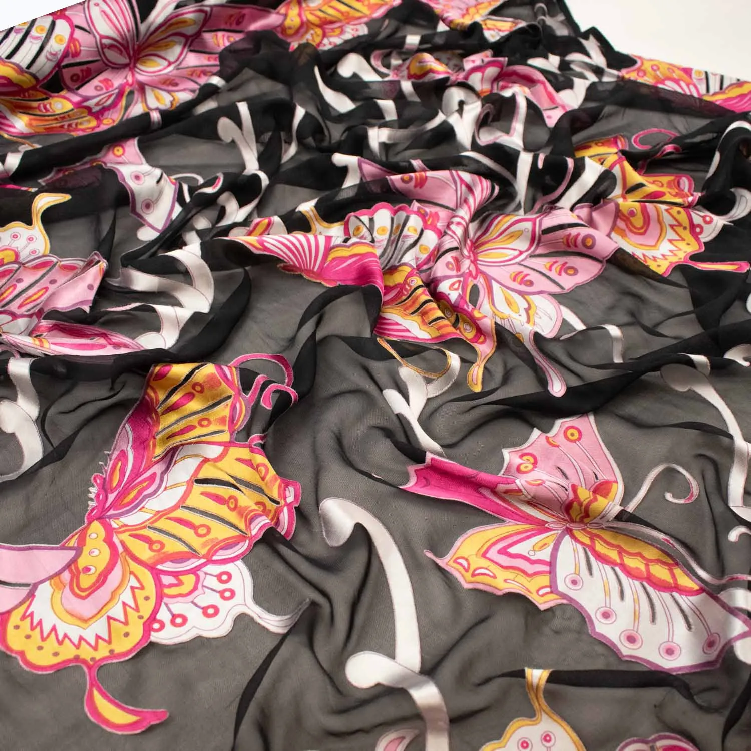 Printed Burnout Silk Chiffon