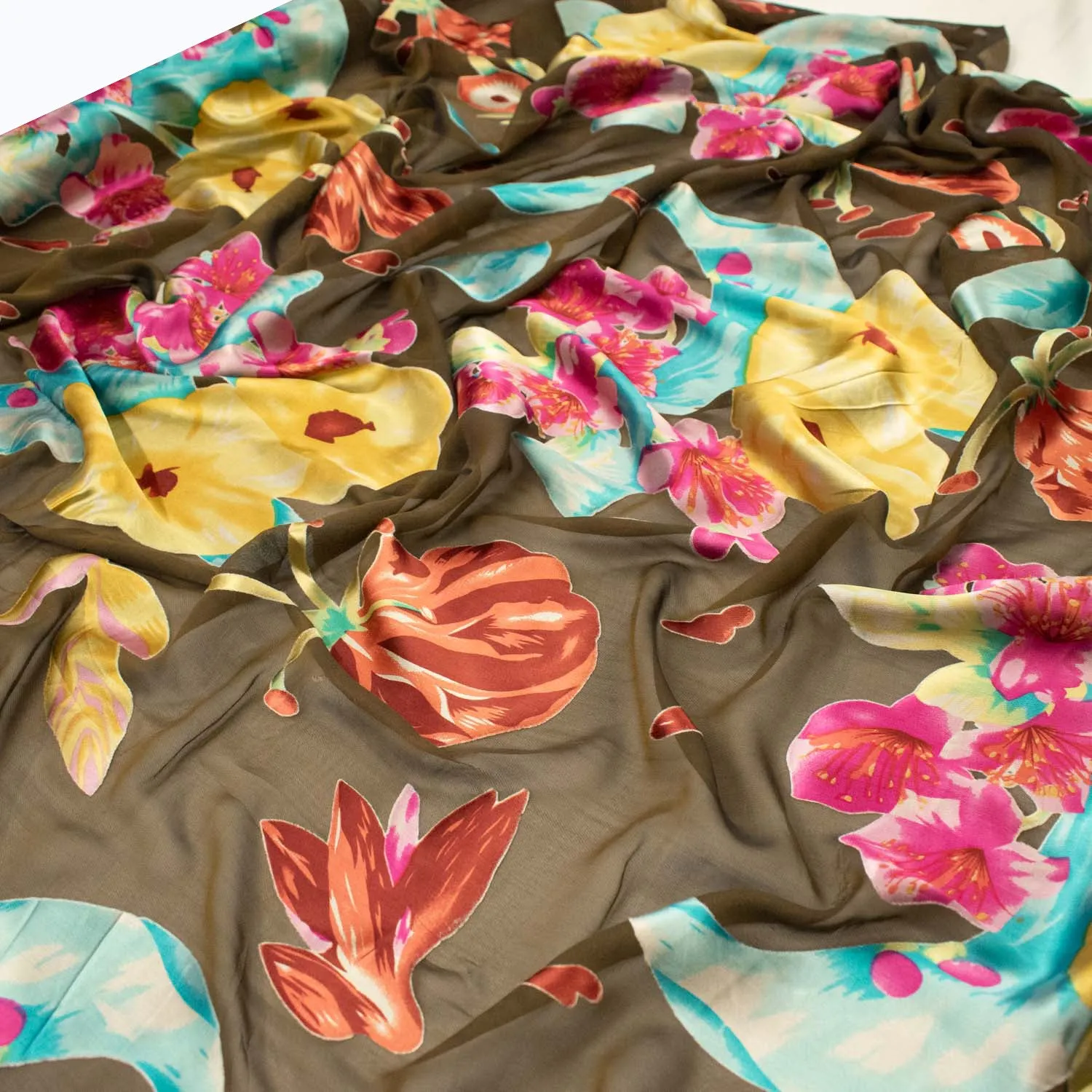 Printed Burnout Silk Chiffon