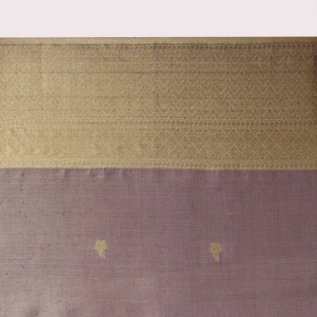 Purple Banarsi Butte Silk Fabric