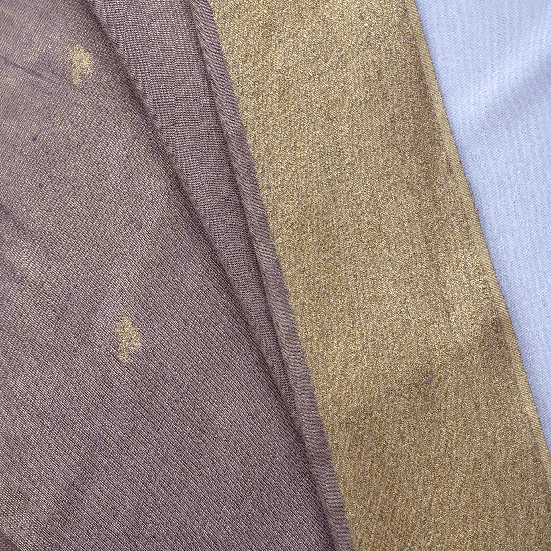 Purple Banarsi Butte Silk Fabric