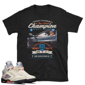 Retro 5's International Barcelona sneaker matching shirt