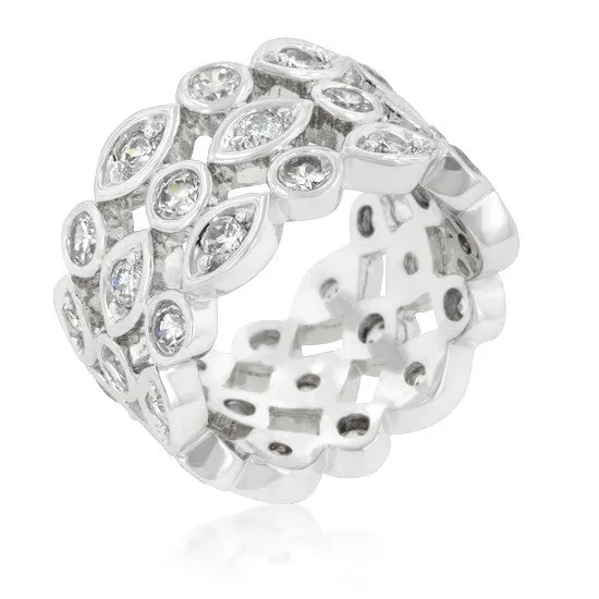 Rina Triple Roll Eternity Anniversary Ring | 4ct