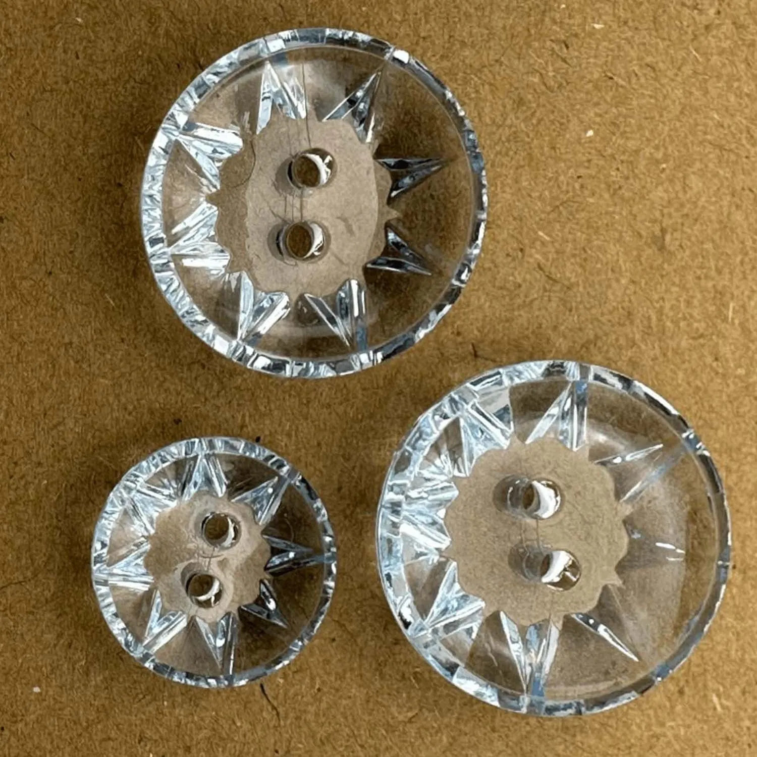 Round Clear Star Pattern 2 Hole Button