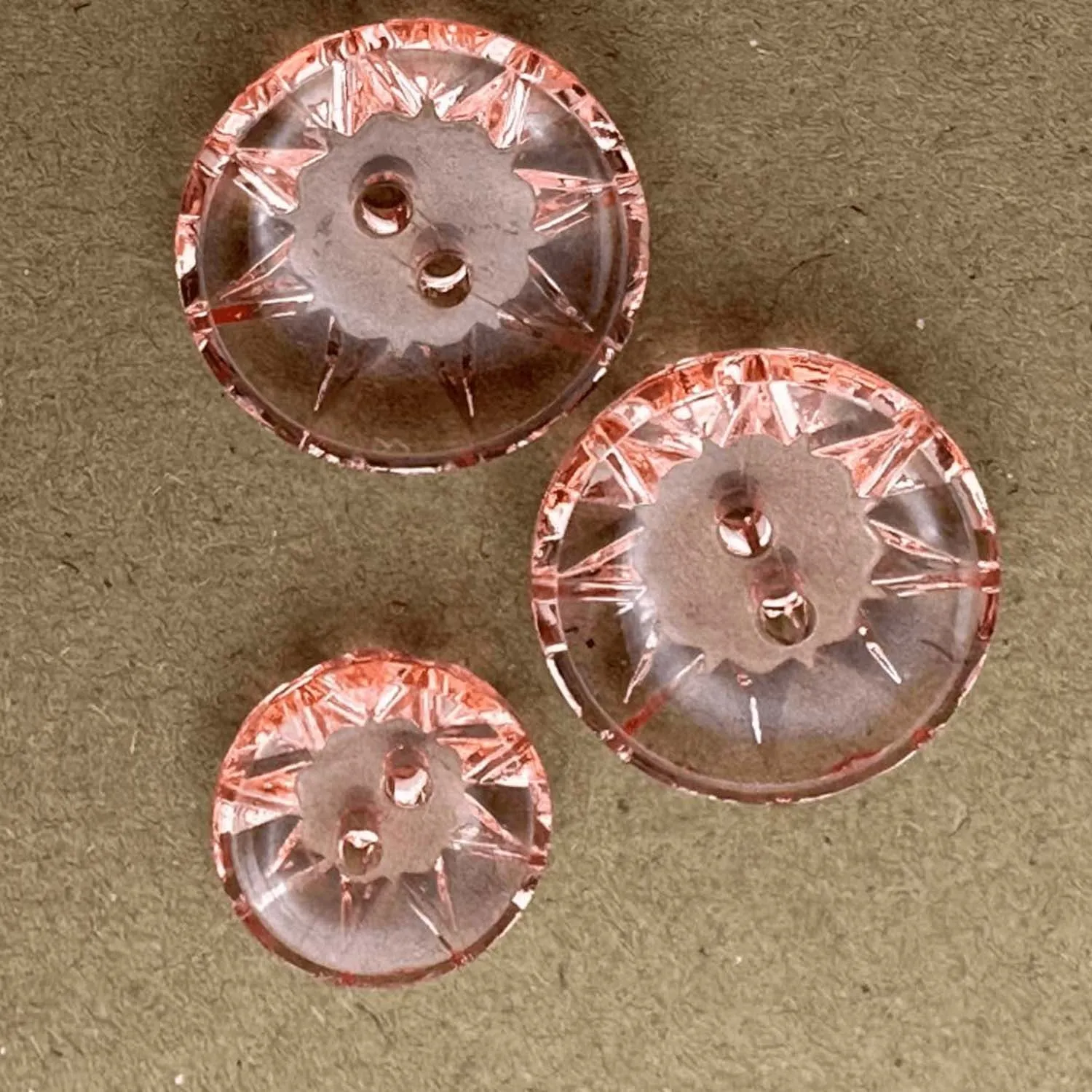 Round Clear Star Pattern 2 Hole Button