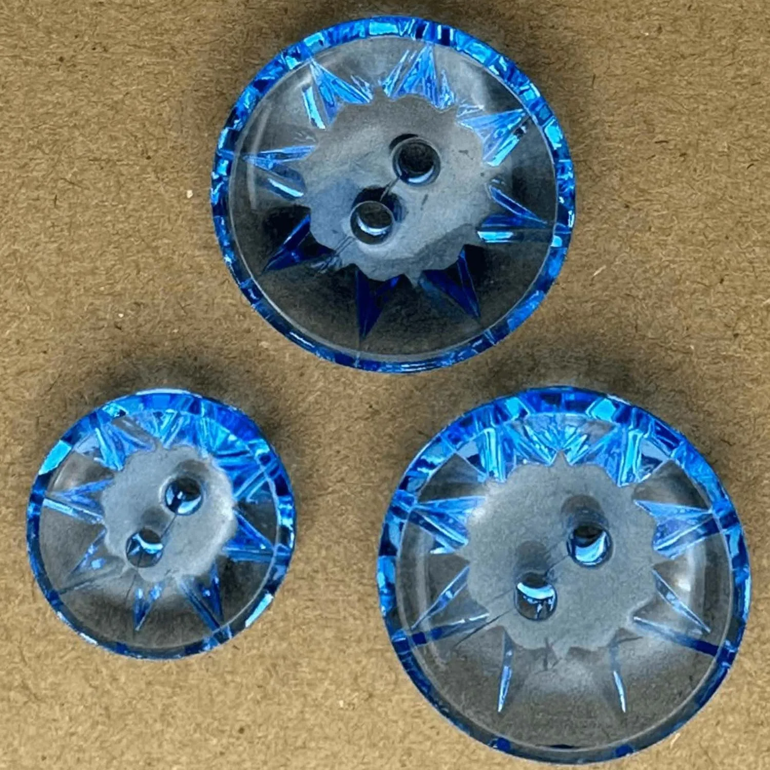 Round Clear Star Pattern 2 Hole Button