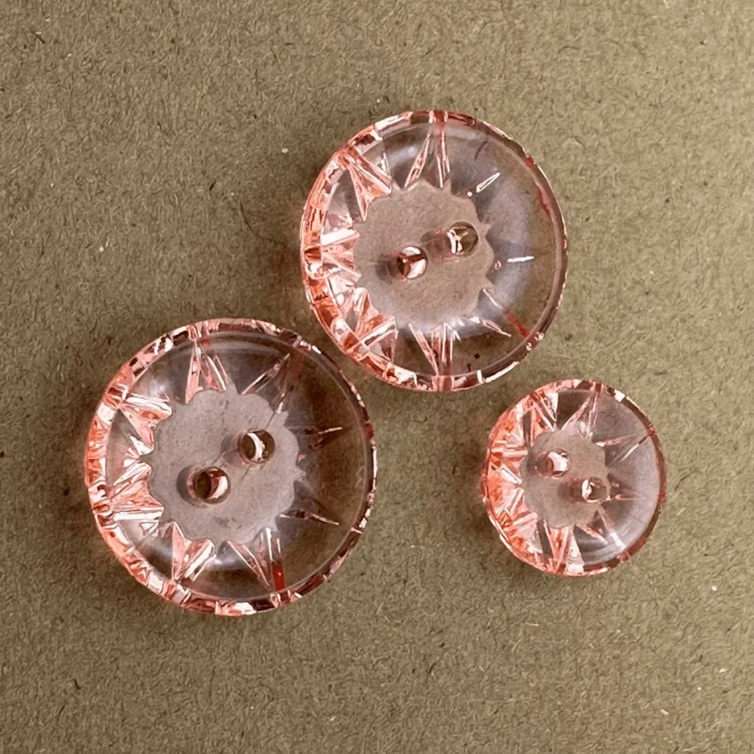 Round Clear Star Pattern 2 Hole Button