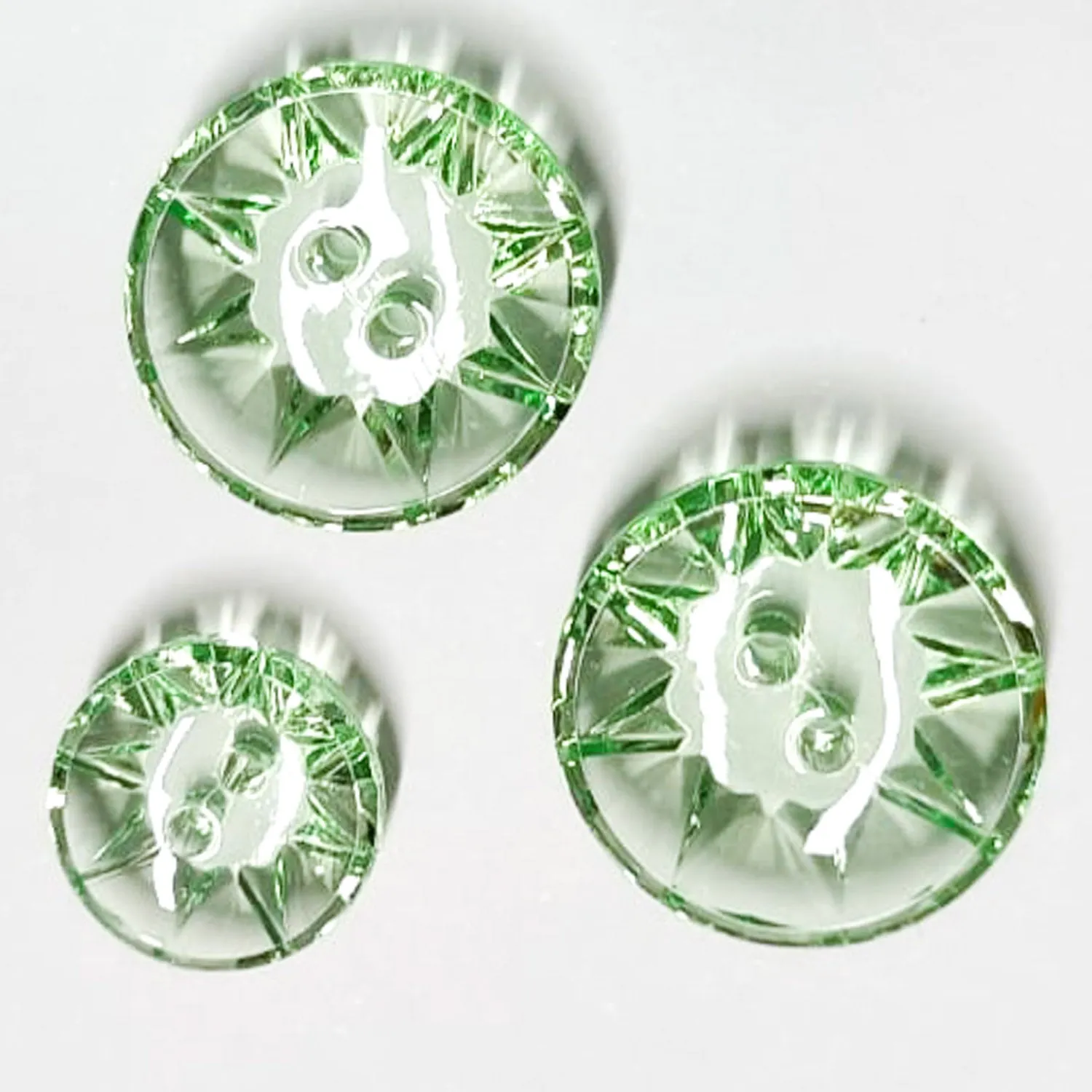 Round Clear Star Pattern 2 Hole Button