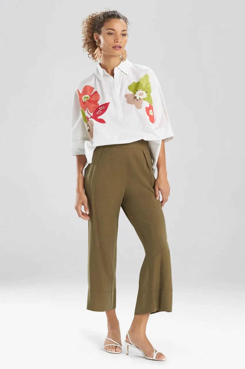 Sanded Twill Cropped Pants