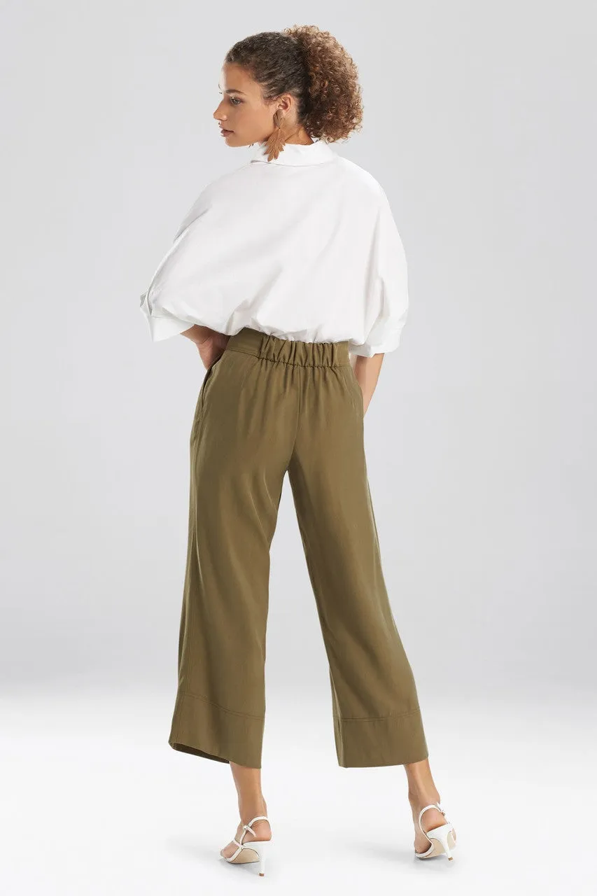 Sanded Twill Cropped Pants