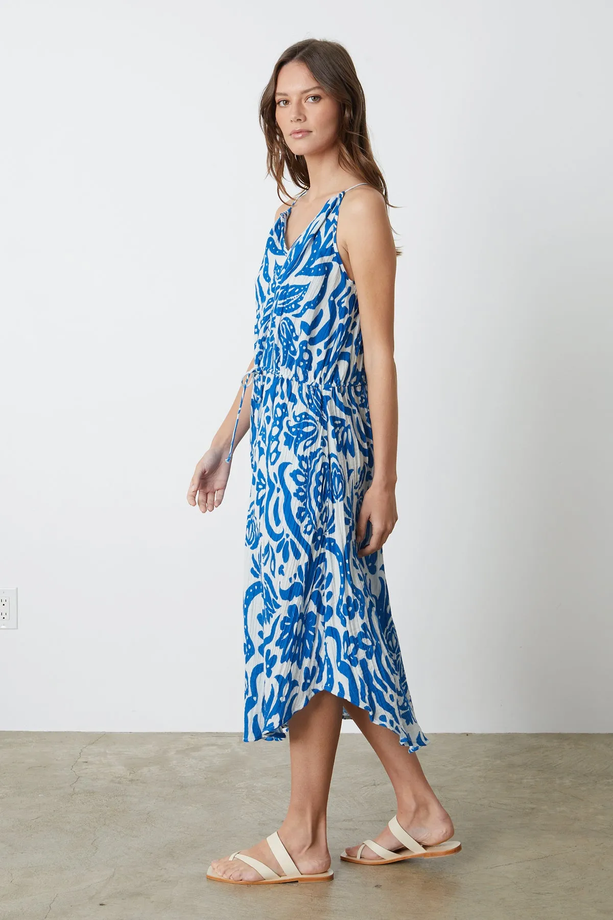 SASHA PRINTED COTTON GAUZE DRESS