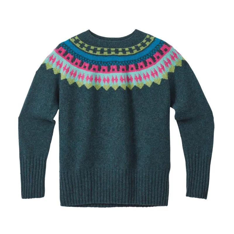 Scottish Lambswool Yoke Jumper - Oribe Green