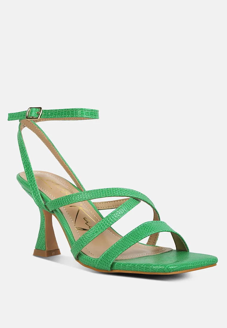 Serling Croc Spool Heel Sandals