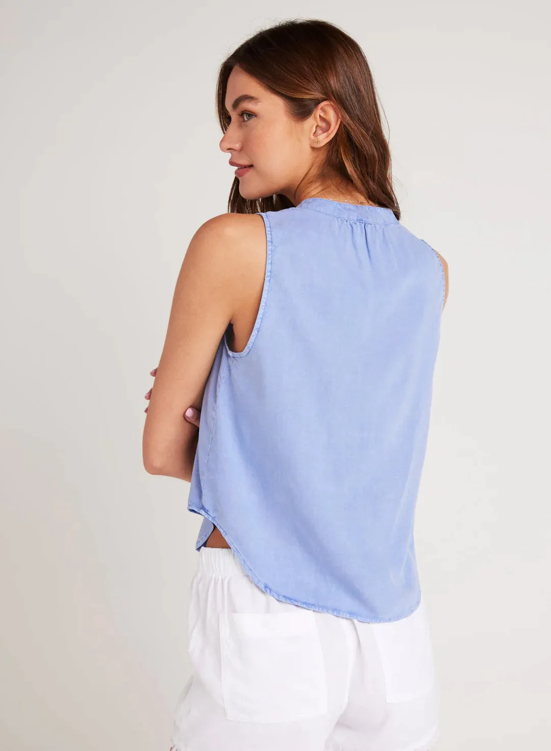 Sleeveless Pullover Top Peri Blue