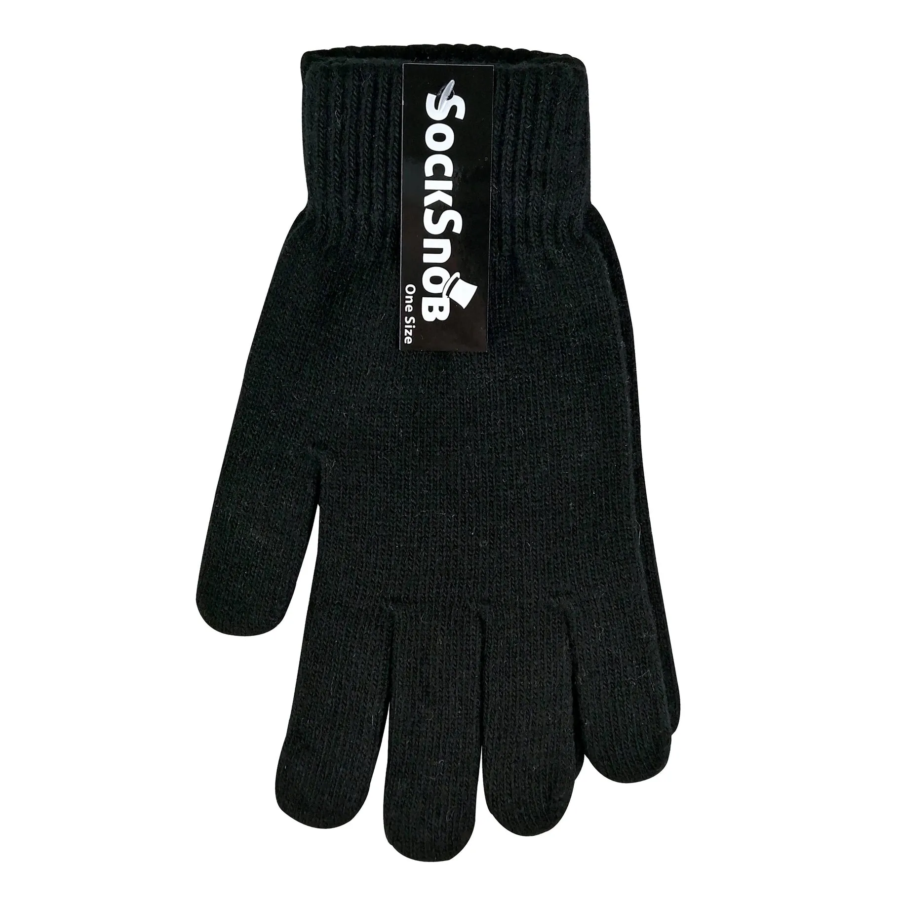 Sock Snob Adults Gloves -  Thin Knitted Winter Warm Thermal Wool