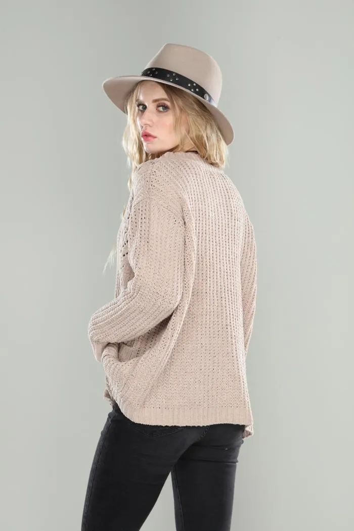 Soft Chenille Sweater Cardigan